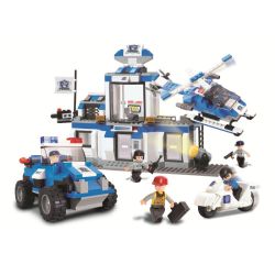 Sluban M38-B0191 Xếp hình lắp ráp ghép mô hình Trung tâm cấp cứu SWAT-SWAT của thành phố