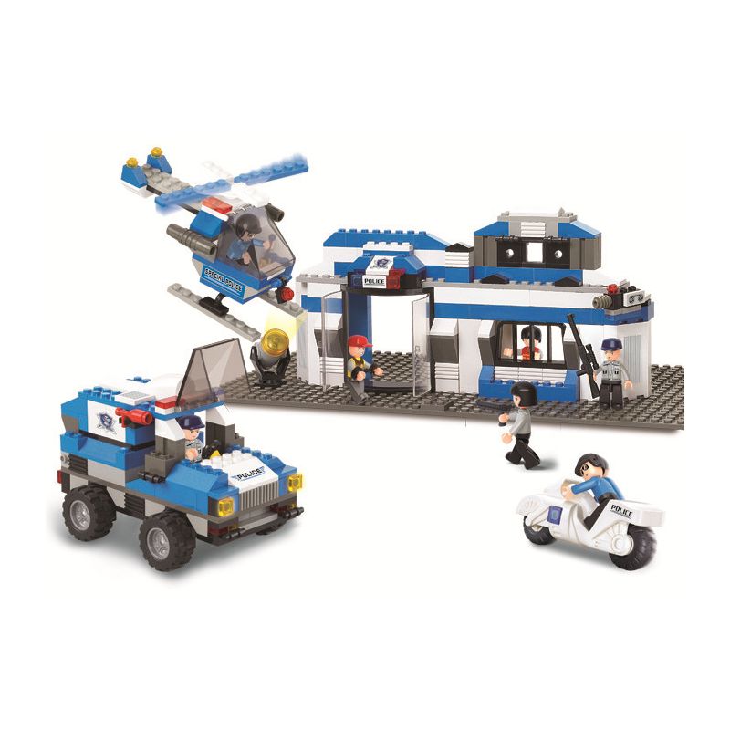 Sluban M38-B0192 Xếp hình lắp ráp ghép mô hình Trung tâm chỉ huy SWAT-SWAT thành phố