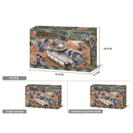 Sluban M38-B0206 Xếp hình lắp ráp ghép mô hình Lực lượng đặc biệt-Xe chiến đấu tên lửa