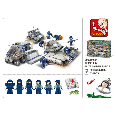 Sluban M38-B0209 Xếp hình lắp ráp ghép mô hình Lực Lượng Đặc Biệt-Đội Ngăn Chặn Hạng Nặng