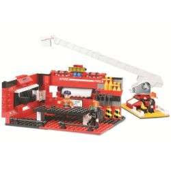 Sluban M38-B0221 Xếp hình lắp ráp ghép mô hình Xe cứu hỏa thang báo cháy nhanh