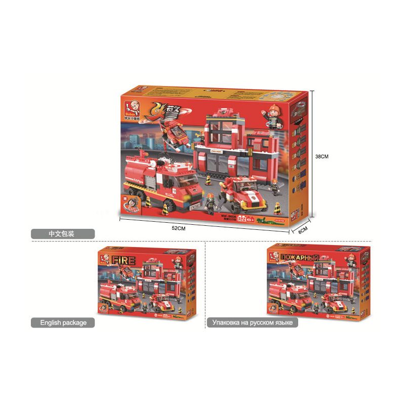 Sluban M38-B0226 Xếp hình lắp ráp ghép mô hình Hoạt động báo cháy-cứu hộ nhanh