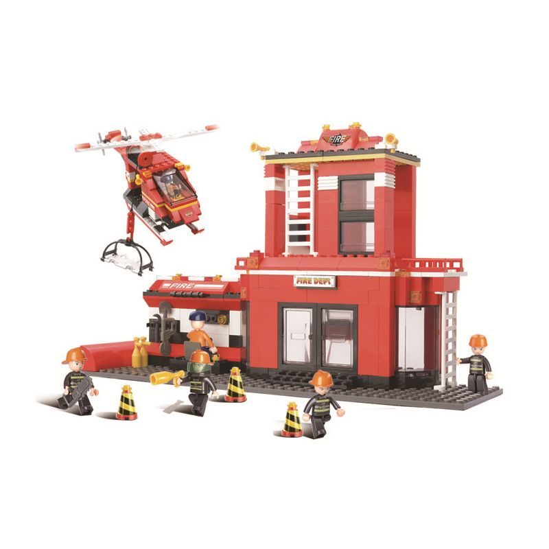 Sluban M38-B0226 Xếp hình lắp ráp ghép mô hình Hoạt động báo cháy-cứu hộ nhanh