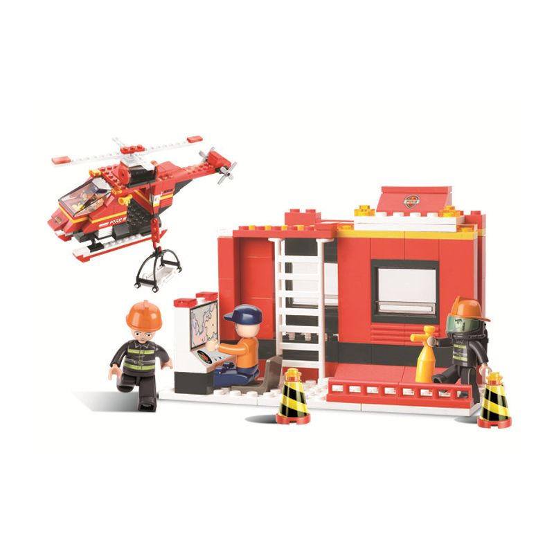 Sluban M38-B0226 Xếp hình lắp ráp ghép mô hình Hoạt động báo cháy-cứu hộ nhanh