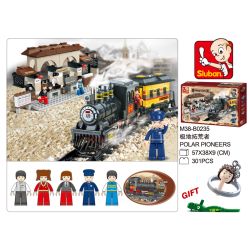 Sluban M38-B0235 Xếp hình lắp ráp ghép mô hình Ga xe lửa thế kỷ-Những người tiên phong ở vùng cực