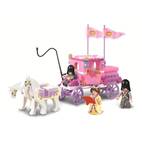 Sluban M38-B0250 Xếp hình lắp ráp ghép mô hình Giấc Mơ Hồng-Cỗ Xe Hoàng Gia