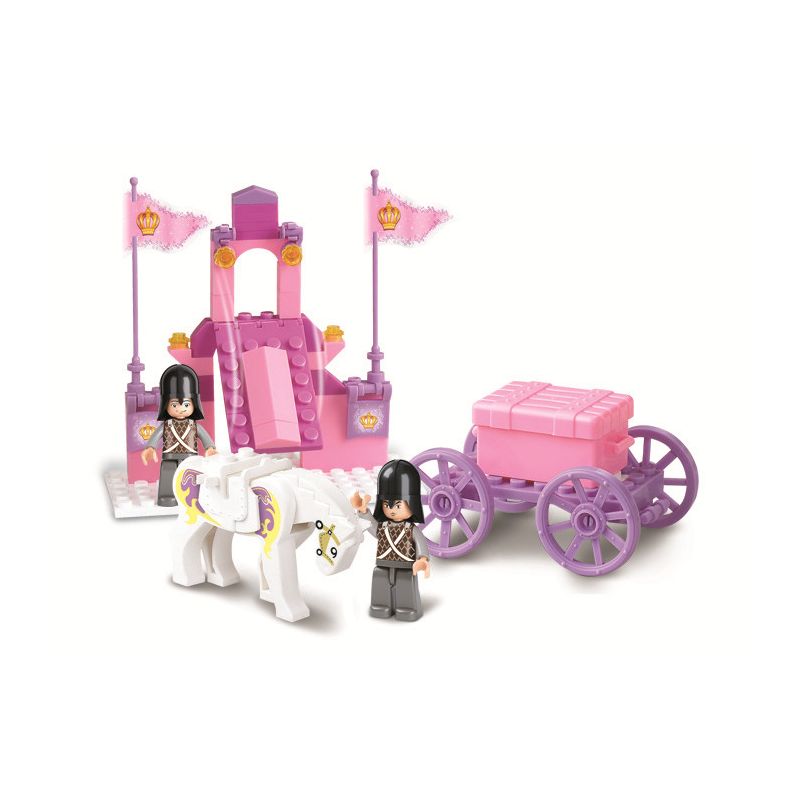 Sluban M38-B0250 Xếp hình lắp ráp ghép mô hình Giấc Mơ Hồng-Cỗ Xe Hoàng Gia