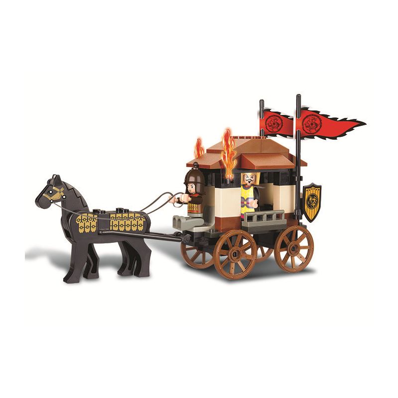 Sluban M38-B0259 Xếp hình lắp ráp ghép mô hình Series Tam Quốc Chí-Ba Chuyến Thăm Nhà Tranh