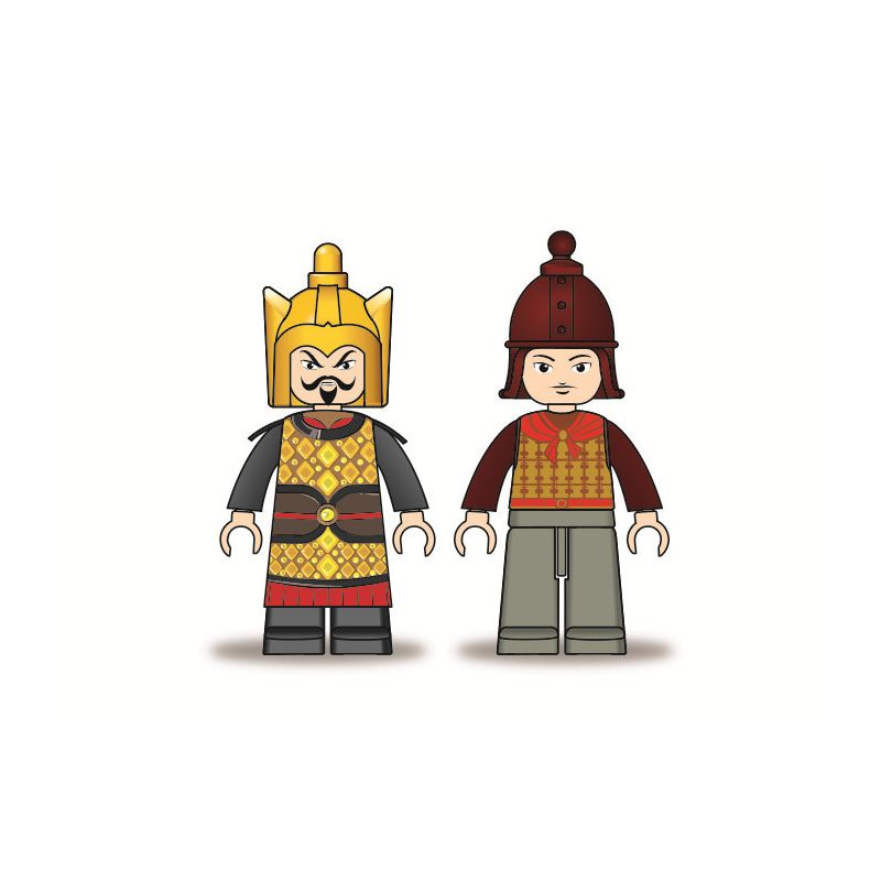 Sluban M38-B0259 Xếp hình lắp ráp ghép mô hình Series Tam Quốc Chí-Ba Chuyến Thăm Nhà Tranh