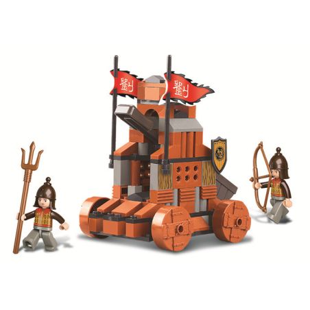 Sluban M38-B0261 Xếp hình lắp ráp ghép mô hình Series Tam Quốc-Leishi Cannon Cart