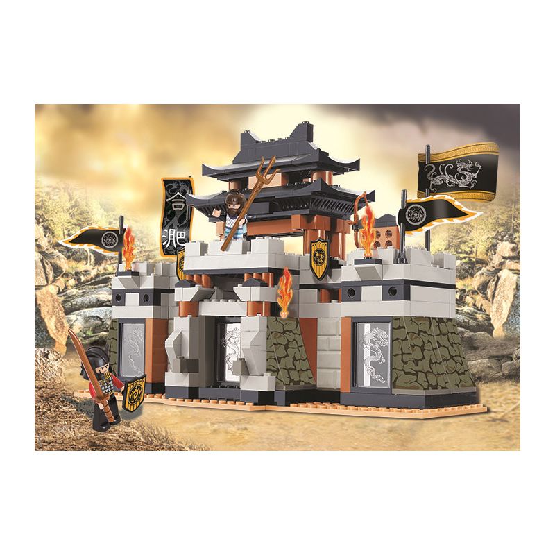 Sluban M38-B0265 Xếp hình lắp ráp ghép mô hình Series Tam Quốc-Trận Hợp Phì