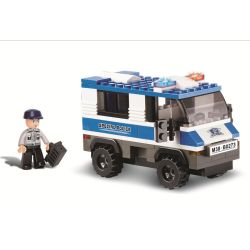 Sluban M38-B0273 Xếp hình lắp ráp ghép mô hình Xe hộ tống đặc biệt SWAT của thành phố