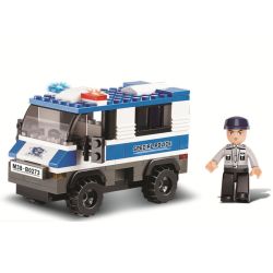 Sluban M38-B0273 Xếp hình lắp ráp ghép mô hình Xe hộ tống đặc biệt SWAT của thành phố