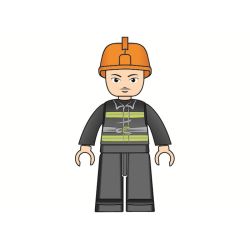 Sluban M38-B0276 Xếp hình lắp ráp ghép mô hình Xe cứu hỏa có đèn báo cháy nhanh