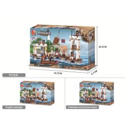 Sluban M38-B0280 Xếp hình lắp ráp ghép mô hình Cướp biển vùng Caribe - Đột kích Port Royal