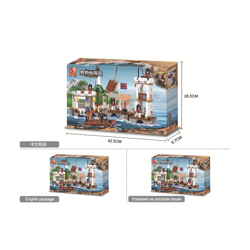 Sluban M38-B0280 Xếp hình lắp ráp ghép mô hình Cướp biển vùng Caribe - Đột kích Port Royal