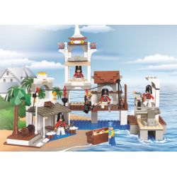 Sluban M38-B0280 Xếp hình lắp ráp ghép mô hình Cướp biển vùng Caribe - Đột kích Port Royal