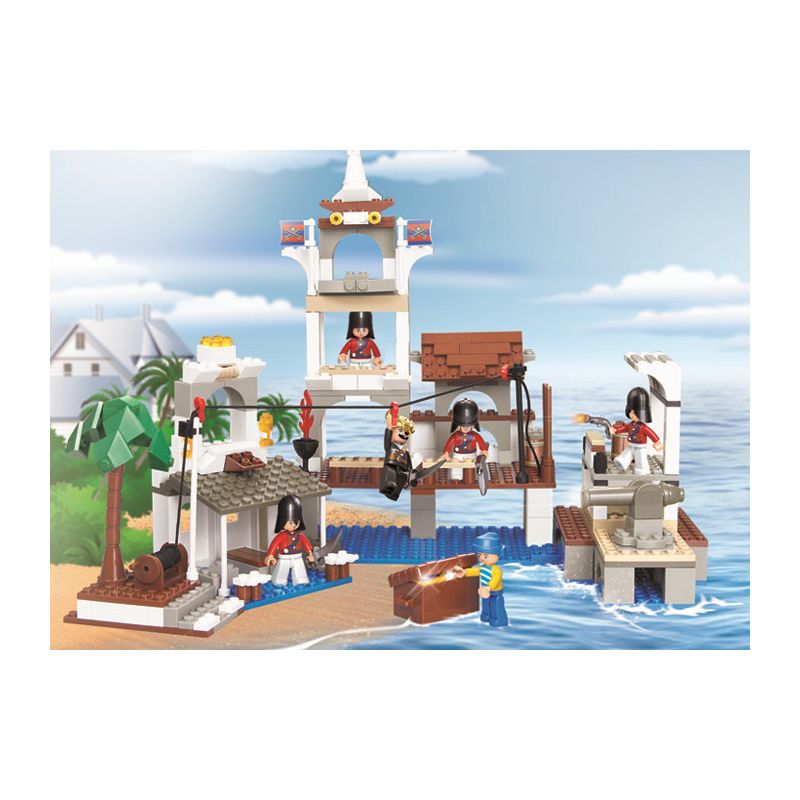 Sluban M38-B0280 Xếp hình lắp ráp ghép mô hình Cướp biển vùng Caribe - Đột kích Port Royal