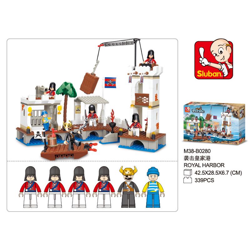 Sluban M38-B0280 Xếp hình lắp ráp ghép mô hình Cướp biển vùng Caribe - Đột kích Port Royal