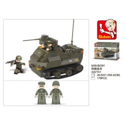 Sluban M38-B0281 Xếp hình lắp ráp ghép mô hình Quân đoàn thiết giáp-Xe tấn công đổ bộ