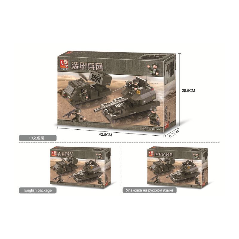 Sluban M38-B0288 Xếp hình lắp ráp ghép mô hình Quân đoàn thiết giáp - Bài tập ném bom mặt đất