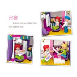 Sluban M38-B0526 Xếp hình lắp ráp ghép mô hình Cửa hàng hình ảnh làm tóc