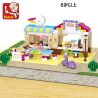 Sluban M38-B0530 Xếp hình lắp ráp ghép mô hình nhà hàng ngoài trời