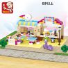 Sluban M38-B0530 Xếp hình lắp ráp ghép mô hình nhà hàng ngoài trời