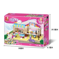 Sluban M38-B0530 Xếp hình lắp ráp ghép mô hình nhà hàng ngoài trời