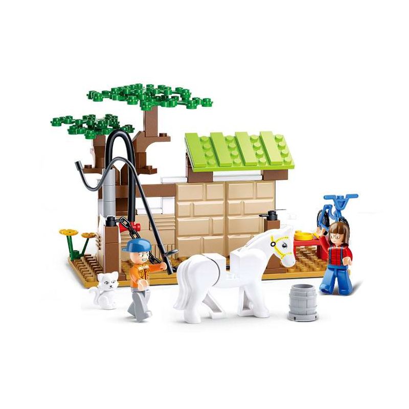 Sluban M38-B0557 Xếp hình lắp ráp ghép mô hình Trạm chăm sóc ngựa