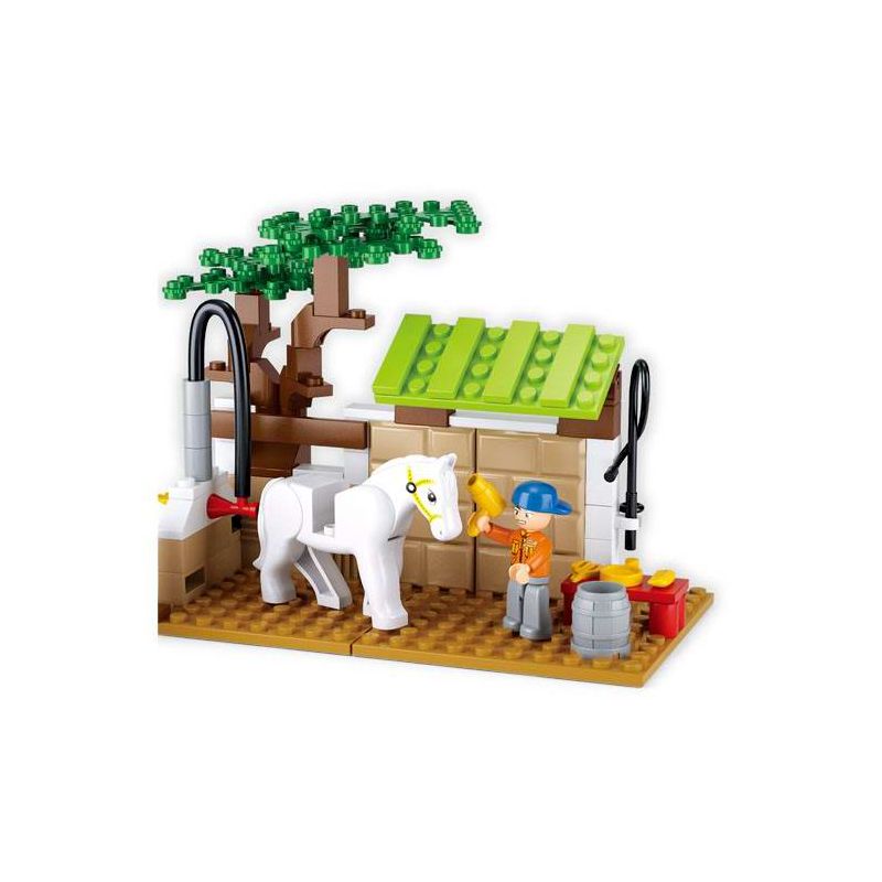 Sluban M38-B0557 Xếp hình lắp ráp ghép mô hình Trạm chăm sóc ngựa