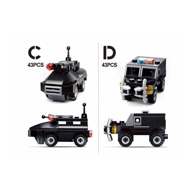 Sluban M38-B0595 Xếp hình lắp ráp ghép mô hình SWAT chống cháy nổ