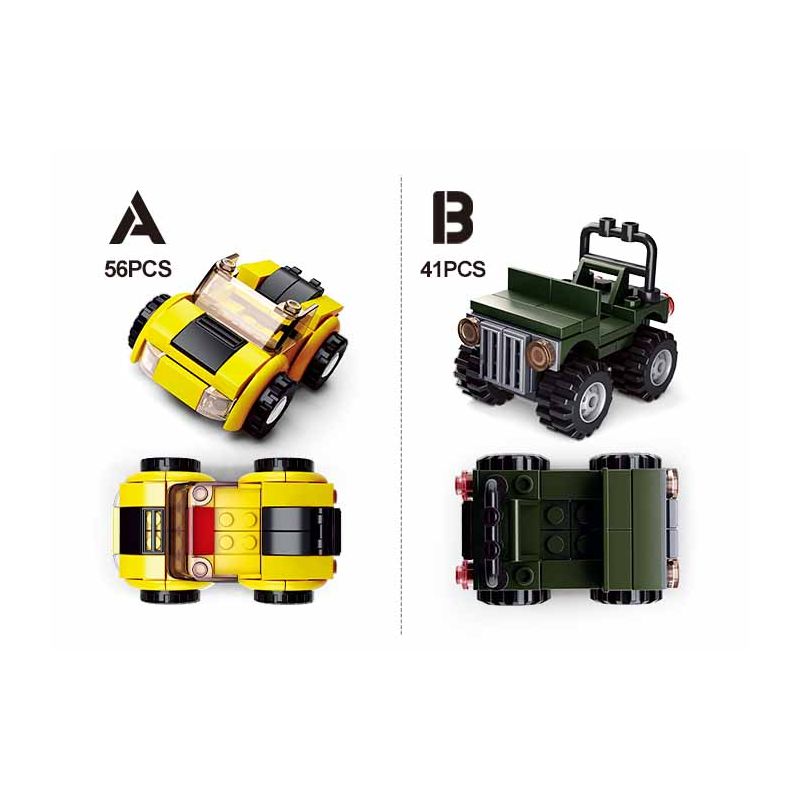 Sluban M38-B0597 Xếp hình lắp ráp ghép mô hình Thay đổi sáng tạo