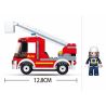 Sluban M38-B0632 Xếp hình lắp ráp ghép mô hình Xe cứu hỏa trên không nhỏ
