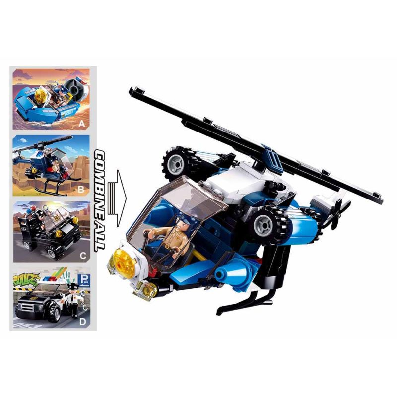 Sluban M38-B0638 Xếp hình lắp ráp ghép mô hình Sự hiện diện đầy đủ của cảnh sát