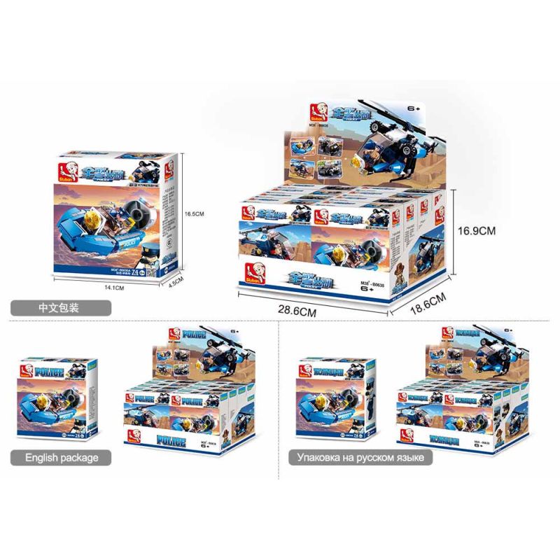 Sluban M38-B0638 Xếp hình lắp ráp ghép mô hình Sự hiện diện đầy đủ của cảnh sát