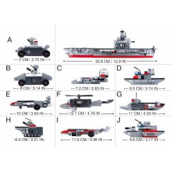 Sluban M38-B0661 Xếp hình lắp ráp ghép mô hình Tàu sân bay Trung Quốc 002