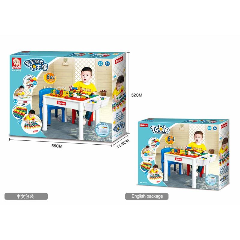 Sluban M38-B0728 Xếp hình lắp ráp ghép mô hình Bàn giáo dục sớm cho bé