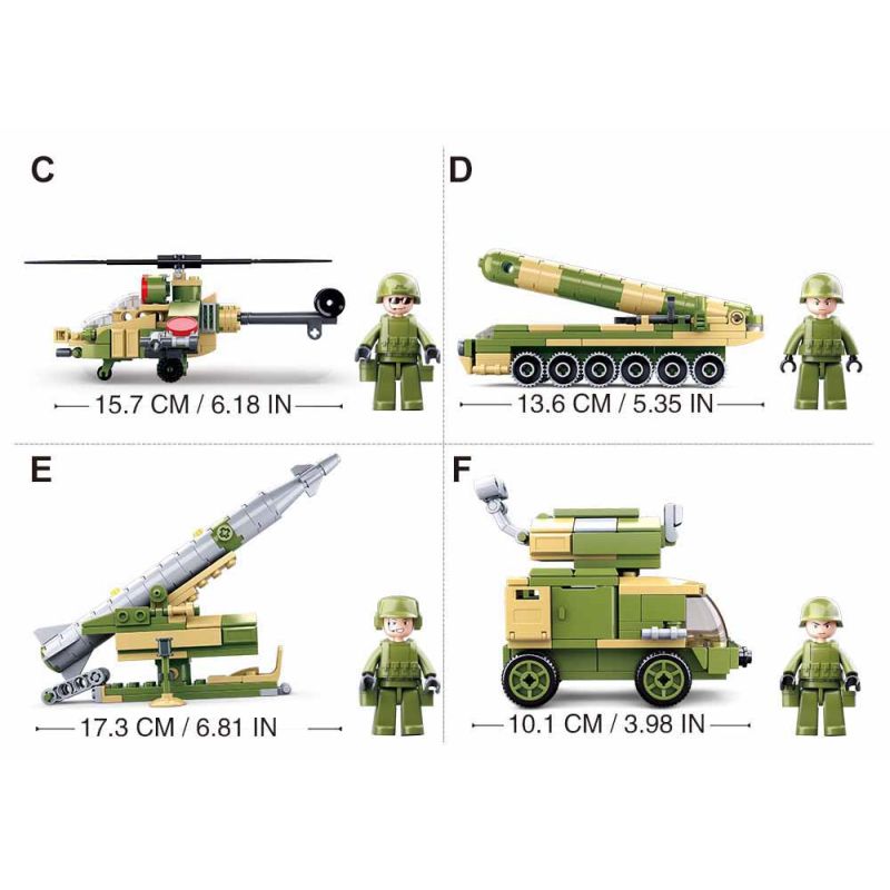 Sluban M38-B0782 Xếp hình lắp ráp ghép mô hình xe phóng tên lửa S-400