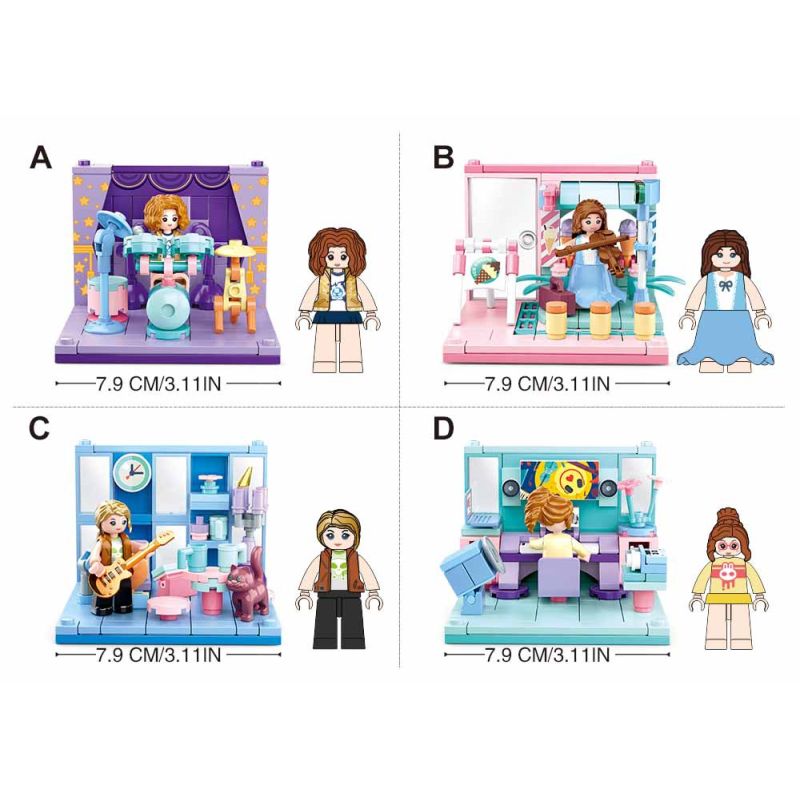 Sluban M38-B0791 Xếp hình lắp ráp ghép mô hình thủ công nhỏ