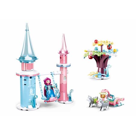 Sluban M38-B0895 Xếp hình lắp ráp ghép mô hình Xích đu tuyết