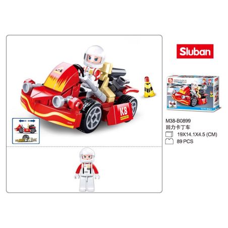 Sluban M38-B0899 Xếp hình lắp ráp ghép mô hình Kéo lại kart