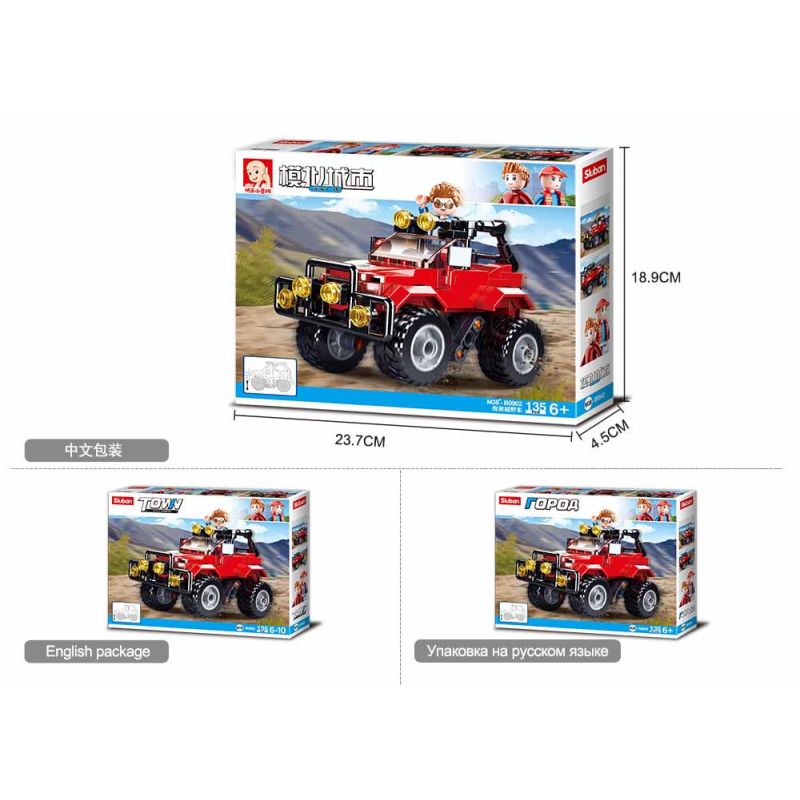 Sluban M38-B0902 Xếp hình lắp ráp ghép mô hình Xe địa hình đã được sửa đổi