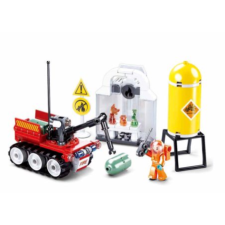Sluban M38-B0963 Xếp hình lắp ráp ghép mô hình Huấn luyện chữa cháy phòng thí nghiệm hóa học