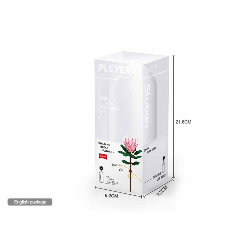 Pleyerid M38-B1101-03 Xếp hình lắp ráp ghép mô hình PLEYERID-Hoa thanh nhã Trái tim-Hoàng đế