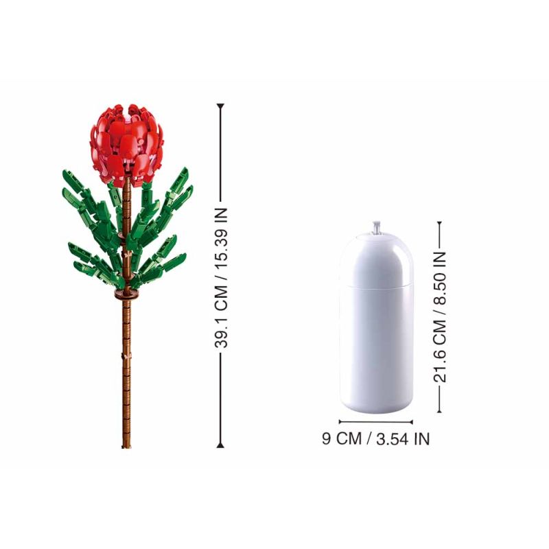 Pleyerid M38-B1101-08 Xếp hình lắp ráp ghép mô hình PLEYERID-Hoa trái tim-Thanh lịch-Hoa công chúa