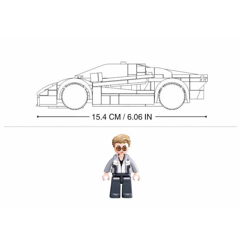 Sluban M38-B1127 Xếp hình lắp ráp ghép mô hình xe thể thao Countach 2020