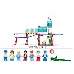 Sluban M38-B1263 Xếp hình lắp ráp ghép mô hình trạm xe điện trung tâm