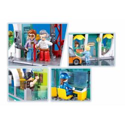 Sluban M38-B1263 Xếp hình lắp ráp ghép mô hình trạm xe điện trung tâm