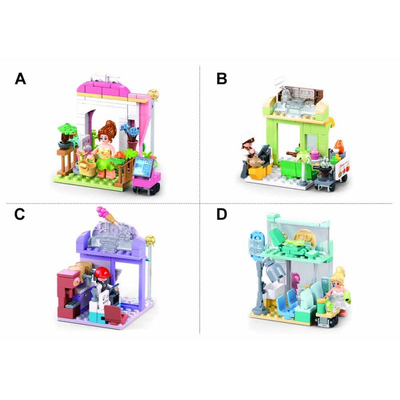 Sluban M38-B1265 Xếp hình lắp ráp ghép mô hình Thành Phố Ước Mơ-Cửa Hàng Nhỏ